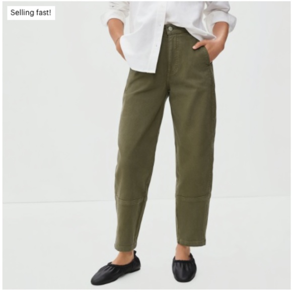 Everlane Denim - NWT EVERLANE - UTILITY BARREL PANT - DARK MOSS SZ 6